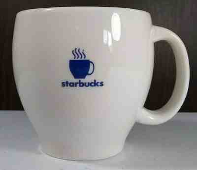Starbucks Coffee Co 2003 Barista Abbey II 7.5 oz Mug White with BLUE Logo - RARE - Sold on eBay Jan, 19th 2020 for $15.95
