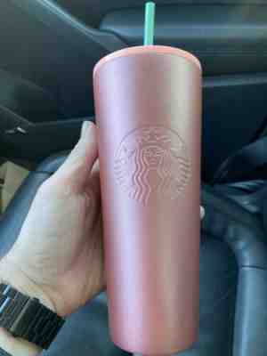 Rose Gold Starbucks 2020 Valentines Day Tumbler 24oz Stainless Steel LE - Sold on eBay Jan, 19th 2020 for $38.00