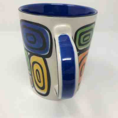 Starbucks 2009 Coffee Mug 16 Oz Handpainted Retired Rare Geometric Pattern NWT - Sold on eBay Jan, 19th 2020 for $17.91