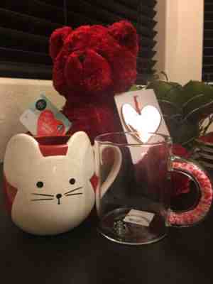 2020 Starbucks Confetti Hearts Handle Glass Mug Valentines 2 Set Year Of The Rat - Sold on eBay Jan, 19th 2020 for $45.00