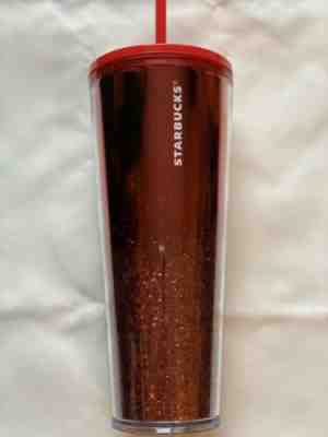 Starbucks red glitter tumbler reusable cold cup 24oz Christmas valentine New - Sold on eBay Jan, 19th 2020 for $24.95