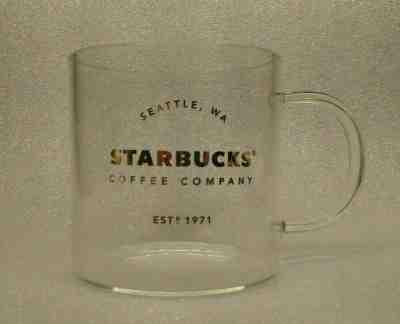 Starbucks 2015 CLEAR GLASS Gold Lettering 18 oz 532 ml Coffee Mug Cup   - Sold on eBay Jan, 19th 2020 for $32.95