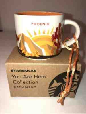 NEW RARE Starbucks Phoenix You Are Here Christmas ORNAMENT 2oz Ceramic Mini Mug - Sold on eBay Jan, 19th 2020 for $24.95