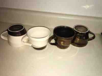 4 Starbucks Mugs 2013Bronze Metallic Swirl Cream Ceramic Coffee Cup 12oz MINT - Sold on eBay Jan, 19th 2020 for $36.00