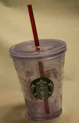 Fox in Scarf Starbucks 12oz 2012 Clear Plastic Cold Cup w/ Straw Coffee Tea Cup - Sold on eBay Jan, 19th 2020 for $15.99
