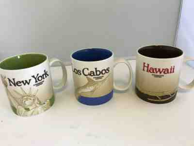 Starbucks Los Cabos Mexico Global Icon 16 oz Coffee Hawaii New York lot 3 - Sold on eBay Jan, 19th 2020 for $59.99