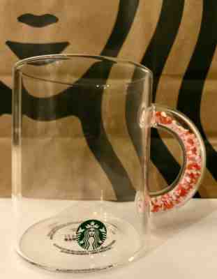*RARE* Starbucks 2020 Confetti Hearts Handle Glass Mug Valentines Cup NEW!! - Sold on eBay Jan, 19th 2020 for $24.99