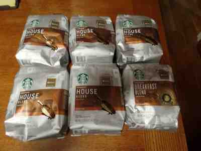  6 X 1.75 LB  Starbucks Medium House  and Breakfast Blend ground coffee  - Sold on eBay Jan, 19th 2020 for $49.00