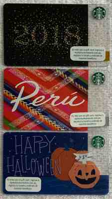 Starbucks Peru Gift Card Lot of 3 - Sold on eBay Jan, 19th 2020 for $16.00