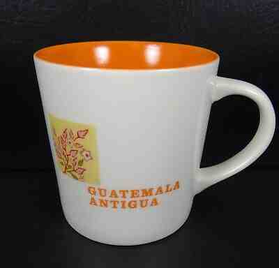 Starbucks 2005 Guatemala Antiqua Mug Orange White - Sold on eBay Jan, 19th 2020 for $15.95
