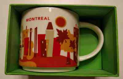 Starbucks You Are Here Mug with Box/Sticker - Montreal - Sold on eBay Jan, 17th 2020 for $15.00