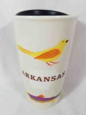 Starbucks Arkansas natural State Tumbler Travel Ceramic Mug Lid New VERY RARE - Sold on eBay Jan, 17th 2020 for $22.00