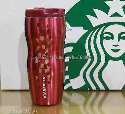 Starbucks 2014 Stainless 16 Oz Thailand Lucy RED Christmas Holiday Tumbler