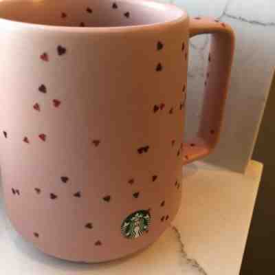 Starbucks 2020 Pink Hearts Mug Valentine's Day 14 oz - Sold on eBay Jan, 22nd 2020 for $21.99
