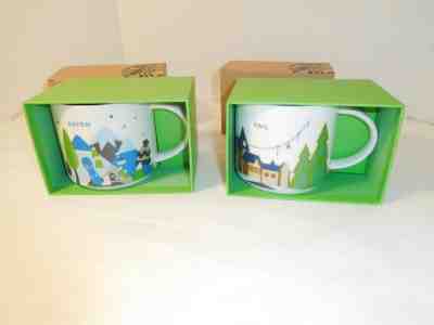 Starbucks Mugs Your Are Here Aspen and Vail 2 Mugs w/ Boxes NEW 14 Fl. Oz. Each - Sold on eBay Jan, 22nd 2020 for $36.98