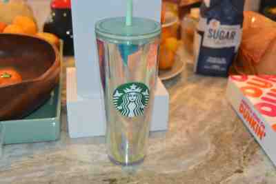 Starbucks Acrylic Iridescent Rainbow Siren Scales Cold Cup Mermaid Tumbler 24 oz - Sold on eBay Jan, 22nd 2020 for $34.99