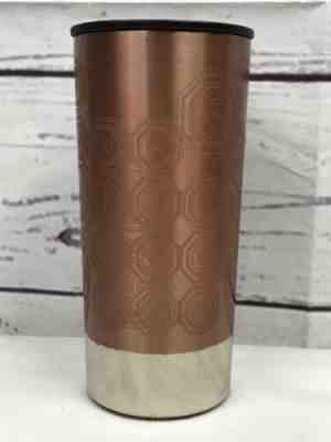 Starbucks Copper Swirl Geo (Cork Bottom) 12oz Travel Drink Tumbler 2012 - Sold on eBay Jan, 22nd 2020 for $25.00
