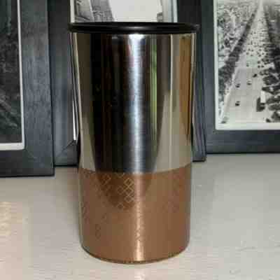 STARBUCKS 2012 CORK BOTTOM 8 oz Chrome/Rose Gold Copper Travel Tumbler w/Lid GUC - Sold on eBay Jan, 22nd 2020 for $21.21
