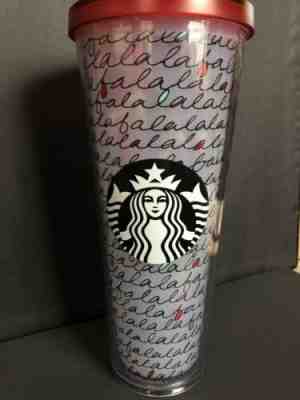 Starbucks Falala Red Black Logo Holiday Acrylic Cold Cup 24 Oz 2016 BPA Free - Sold on eBay Jan, 22nd 2020 for $19.50