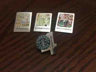 Vintage Starbucks Pins Lot Of 4  - Sold on eBay Jan, 21st 2020 for $33.00