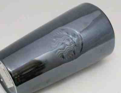 Starbucks 2019 Black Metallic Mirrored Ceramic Traveler Mug Cup 12oz Tall Glossy - Sold on eBay Jan, 21st 2020 for $59.95