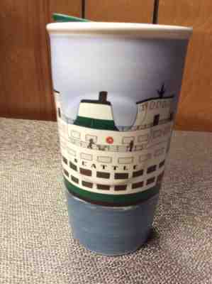 Starbucks 2016 Double Wall Ceramic Seattle Ferryboat Tumbler. 10 fl. oz. HTF! - Sold on eBay Jan, 21st 2020 for $15.99