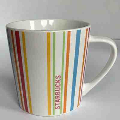 Starbucks Striped Mug(s) Colorful Vertical Coffee Cup 14oz - 2005 (2 avail) #1 - Sold on eBay Jan, 21st 2020 for $19.99