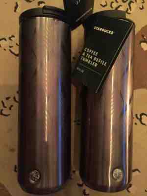Lot Of 2 Starbucks 2020 Stainless Steel Coffee Tea Free Refills Tumbler Grande - Sold on eBay Jan, 21st 2020 for $35.00