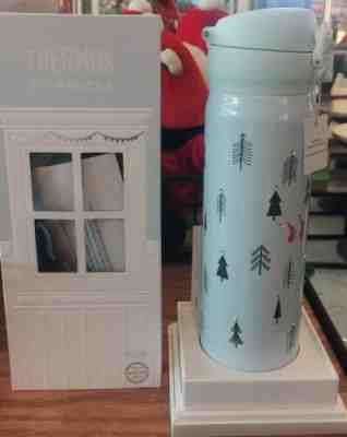 2018 Starbucks Swarovski Crystal Blue Santa Tree SS Bottle / Thermos -No Card - Sold on eBay Jan, 21st 2020 for $159.99