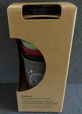 NEW Starbucks Halloween Reusable 6-Pack Hot Cups Lids Travel Sold Out Spooky - Sold on eBay Jan, 21st 2020 for $26.12