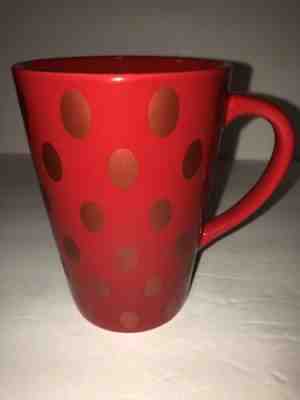 Starbucks Coffee Company 2005 Red with Metallic Copper Oval Poka Polka Dot Mug - Sold on eBay Jan, 21st 2020 for $15.00