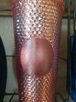 Starbucks Venti Studded Rose Gold Pink Cold Tumbler 2019  - Sold on eBay Jan, 21st 2020 for $30.00
