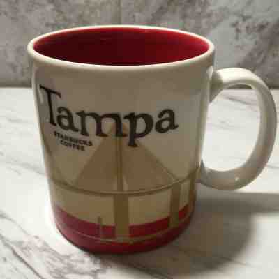 STARBUCKS Collectors Series Tampa Mug Red 16 Oz Coffee Cup - Sold on eBay Jan, 21st 2020 for $34.50