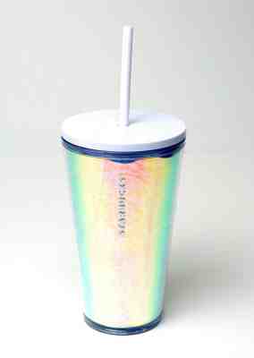 Starbuck Tumbler Unicorn Iridescent Lavender 2019 Holiday Winter Cold Cup 16oz - Sold on eBay Jan, 20th 2020 for $29.99
