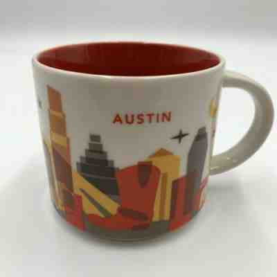 STARBUCKS  AUSTIN "You Are Here" 14 Oz  Coffee Mug 2013 Rare - Sold on eBay Jan, 20th 2020 for $19.70