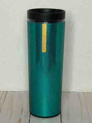 Starbucks Textured Teal Shiny Plastic 16oz 2013 Coffee Tea Travel Tumbler Cup - Sold on eBay Jan, 18th 2020 for $18.99