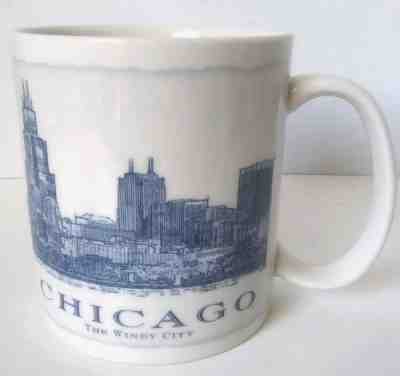 Starbucks Chicago Architecture series mug the windy city RARE 18 fl oz 2008 cup - Sold on eBay Jan, 23rd 2020 for $18.88