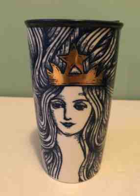 Starbucks 2016 Anniversary Blue Siren Mermaid 12oz Ceramic Tumbler Coffee Cup?? - Sold on eBay Jan, 23rd 2020 for $34.50