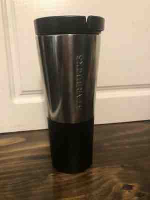 2016 Starbucks Stainless Steel Silver black Coffee travel tumbler Cup Mug 12oz - Sold on eBay Jan, 23rd 2020 for $17.97