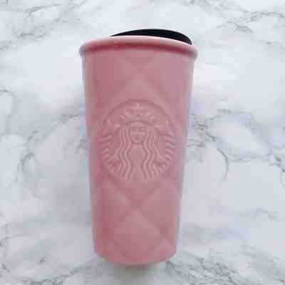 Starbucks | Quilted Pink Double Wall Ceramic Travel Mug - Valentine's 2017 - Sold on eBay Jan, 23rd 2020 for $35.00