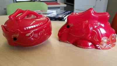 Starbucks 2012 Lunar Year of the Dragon Candy Dish w/ Lid AND Coin Bank  - Sold on eBay Jan, 23rd 2020 for $100.00