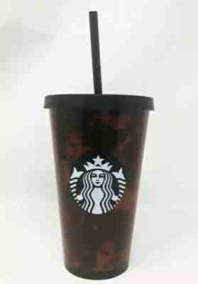 New Starbucks Rare 16 oz Swirl Tortoise Leopard Shell Cold Cup Tumbler - Sold on eBay Jan, 23rd 2020 for $22.99