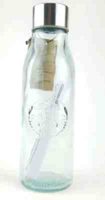 STARBUCKS Venti Glass Water Bottle 20 oz Made in Spain NEW - Sold on eBay Jan, 23rd 2020 for $16.99
