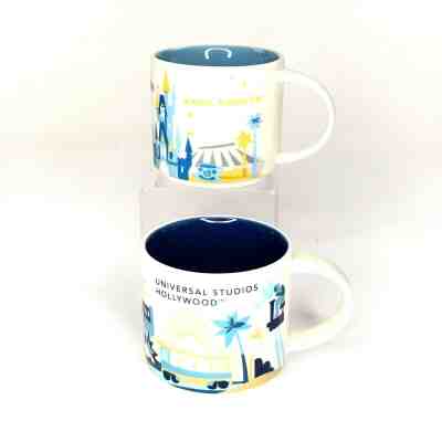 Starbucks  Wish You Were Here 2 Mugs California Magic Kingdom Universal Studios  - Sold on eBay Jan, 23rd 2020 for $57.59