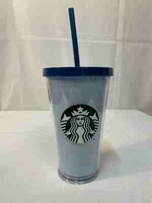 NEW Starbucks Grande Light Blue Acrylic Cold Cup Tumbler Straw 16oz Insulated - Sold on eBay Jan, 23rd 2020 for $22.95