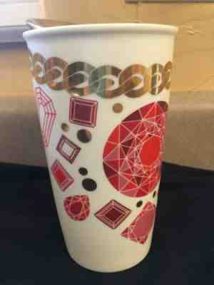 Starbucks Travel Mug 2014 12 oz with Lid Tumbler Christmas Red Ceramic Coffee - Sold on eBay Jan, 23rd 2020 for $19.99