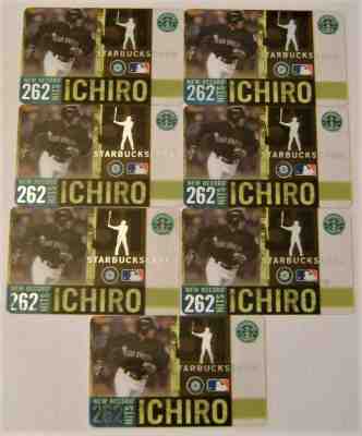 Lot of (7) STARBUCKSCARDS 2005 262 Hits Record ICHIRO - Sold on eBay Jan, 23rd 2020 for $59.00