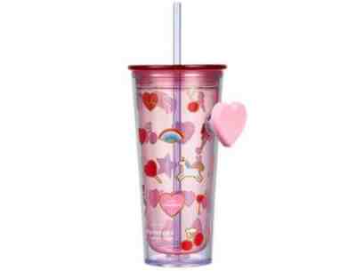 STARBUCKS Valentine Days heart  Rainbows Cold Cup 16 oz. Thailand - Sold on eBay Jan, 23rd 2020 for $19.99