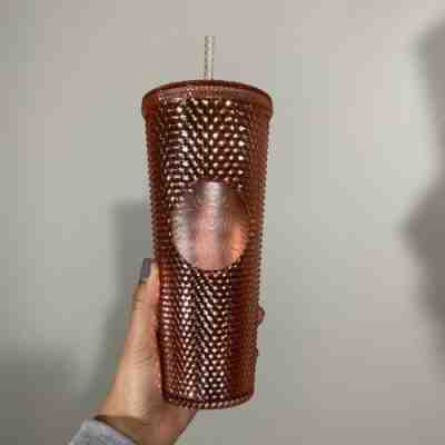 Starbucks 2019 Rose Gold Studded Tumbler 24oz Cold Cup NEW - Sold on eBay Jan, 23rd 2020 for $55.99