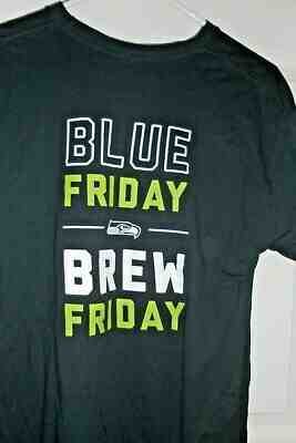 TGIBF Starbucks SEAHAWKS Shirt 12 From Here For Here Blue Friday Brew Friday LG - Sold on eBay Jan, 23rd 2020 for $17.99
